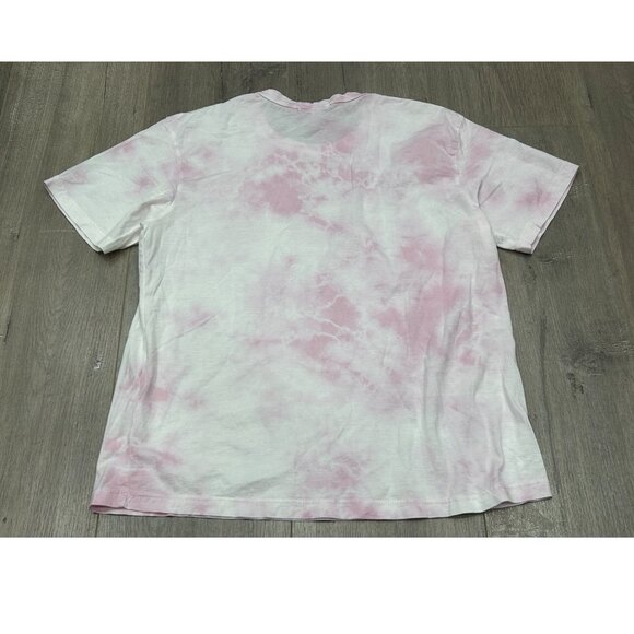 A.L.C. Oscar Pink White Tie Dye Cotton Short Sleeve Crewneck Casual Tee Size M - Picture 8 of 8
